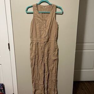 Tan Sleeveless Jumpsuit